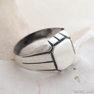 FOREVER - srebrny męski sygnet unisex