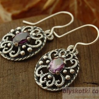 ASTI - srebrne kolczyki z ametystem