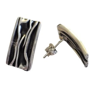 Kolczyki srebrne torino oksydowane  - biżuteria ręcznie robiona