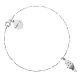 Srebrna bransoletka z lodowym rożkiem