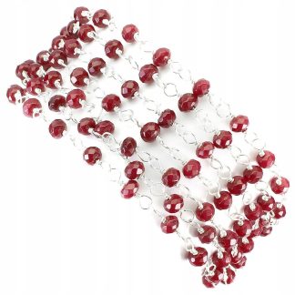 Bransoletka srebrna naturalny chalcedon 925