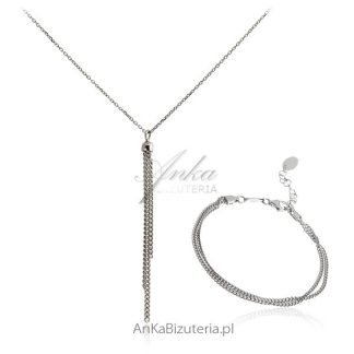 Komplet biżuterii srebro włoskie