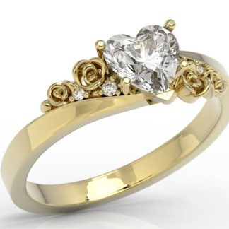 Pierścionek z topazem Swarovski White i diamentami AP-53Z