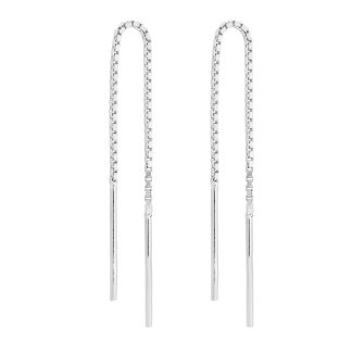 Srebrne przewlekane kolczyki