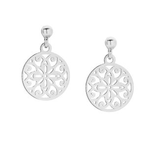 Srebrne kolczyki z rozetkami