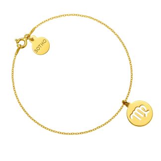 Złota bransoletka z zodiakiem Panny