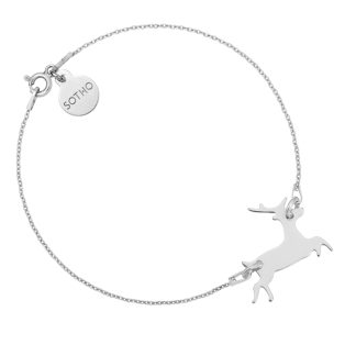 Srebrna bransoletka z jelonkiem