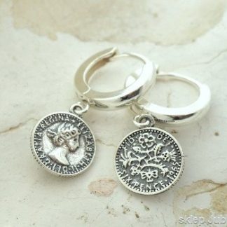 MONETA - srebrne kolczyki na zapięciu angielskim