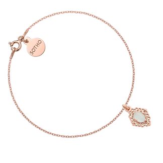 Bransoletka z różowego złota z agatem