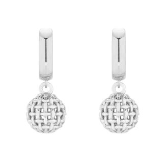 Srebrne kolczyki z ażurowymi kulkami