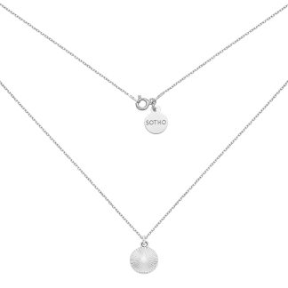 Srebrny naszyjnik z kółeczkiem : Długość - 60cm