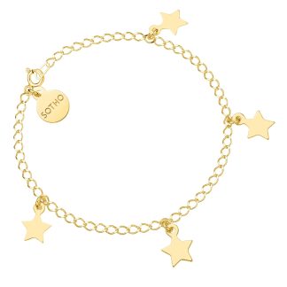 Złota bransoletka z gwiazdkami