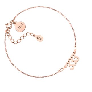 Bransoletka z liczbami anielskimi z różowego złota : liczby anielskie 3 - 777