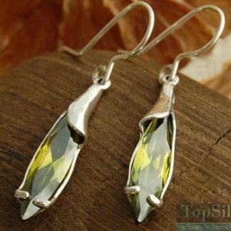 MONTAS - srebrne kolczyki z oliwinem