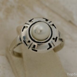 DORIA - srebrny pierścionek z perłą