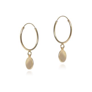 Kolczyki srebrne pozłacane kółka  z kółeczkami