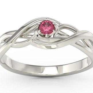 Pierścionek z białego złota z rubinem BP-72B-RUB