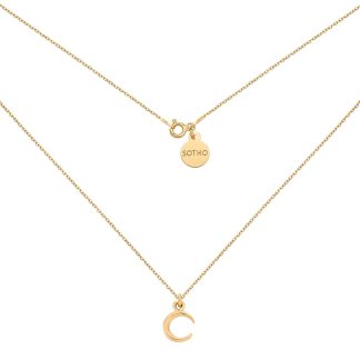 Złoty naszyjnik z księżycem : Długość - 38 cm