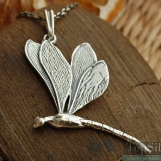 WAŻKI W LOCIE - srebrny wisiorek