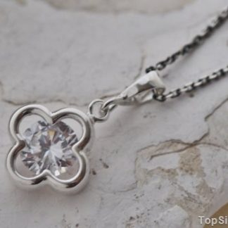 SAKURA - srebrny wisior z cyrkonią CRYSTAL