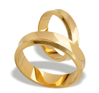 Obrączka z żółtego złota ŁK-08Z-light-k