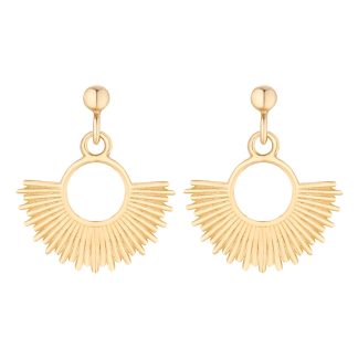 Złote kolczyki ze słońcami