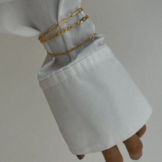 Srebrna łańcuchowa bransoletka : Długość - 19cm