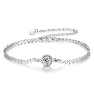 Bransoletka Moissanit 5,0 x 5,0 mm 0,5ct srebrna 925