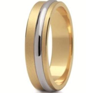 Obrączka z żółtego i białego złota ST-48ZB-m