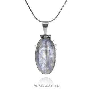 Srebrna zawieszka z kamieniem księżycowym  unikat