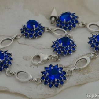 BODO - srebrna brasnoletka z szafirami