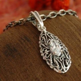 AVILA - srebrny wisiorek z kryształem Swarovskiego