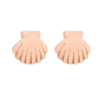 Kolczyki muszelki z różowego złota