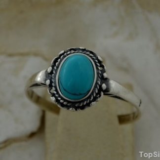 NEBBIA - srebrny pierścionek z turkusami