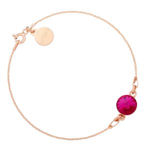 Bransoletka z różowego złota z kryształem SWAROVSKI® CRYSTAL
