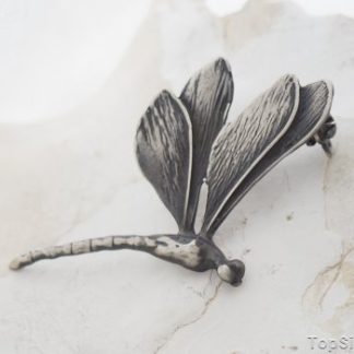 WAŻKI W LOCIE II - srebrna broszka