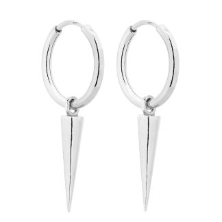 Srebrne kolczyki koła z kłami