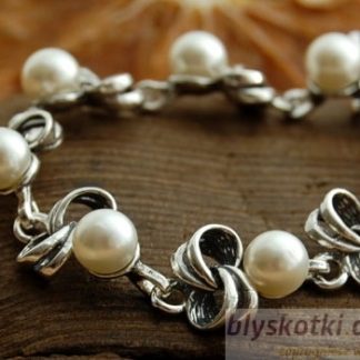 SILVES - srebrna bransoletka z perłami