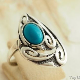 RUBENS - srebrny pierścionek z turkusem