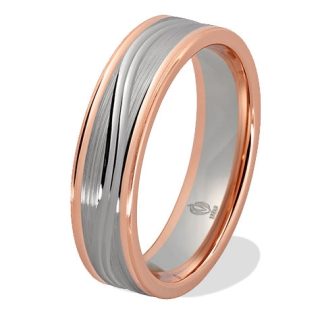 Obrączka z czerwonego i białego złota palladowego ŁN-28CB-m