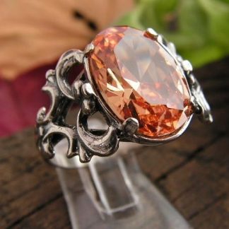 JULIA - srebrny pierścionek z topazem