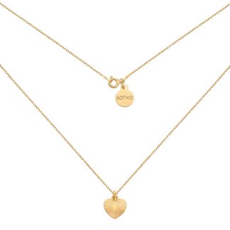 Złoty naszyjnik z sercem : Długość - 60cm