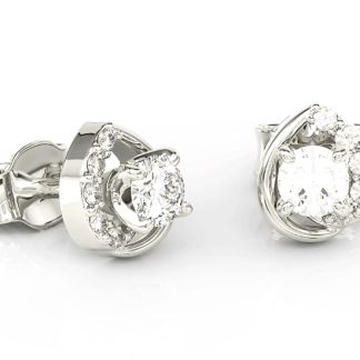 Kolczyki z białego złota z brylantami BPK-77B