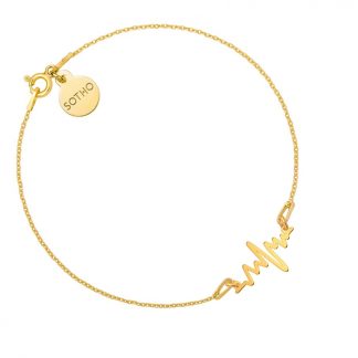 Złota bransoletka z pulsem