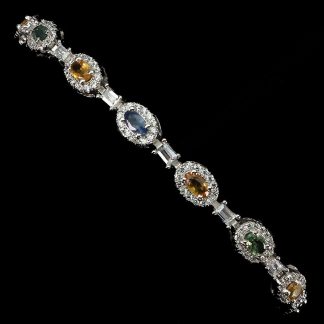 Bransoletka natural szafiry Songea elegancka 925