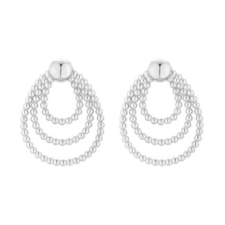 Srebrne potrójne kolczyki