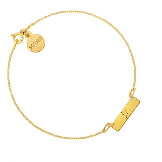 Złota matowa bransoletka z konstelacją Wagi