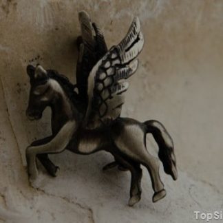 PEGAZ - srebrna broszka latającego konia