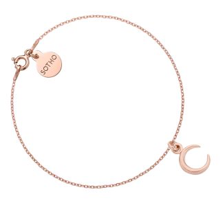 Bransoletka z różowego złota z księżycem