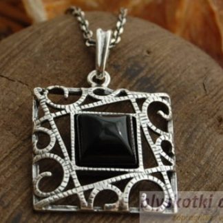 GELSA - srebrny wisiorek z onyksem